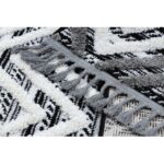 Vaip MAROC P642 teemantid, sikk-sakk hall / valge Fringe Berber Moroccan shaggy - Image 3