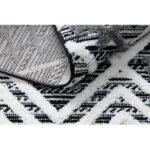 Vaip MAROC P642 teemantid, sikk-sakk hall / valge Fringe Berber Moroccan shaggy - Image 4