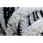 Vaip MAROC P642 teemantid, sikk-sakk hall / valge Fringe Berber Moroccan shaggy - Image 5