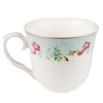 Kohvitass koos alustaldrikuga Blue Romantic Flowers - Pilt 5