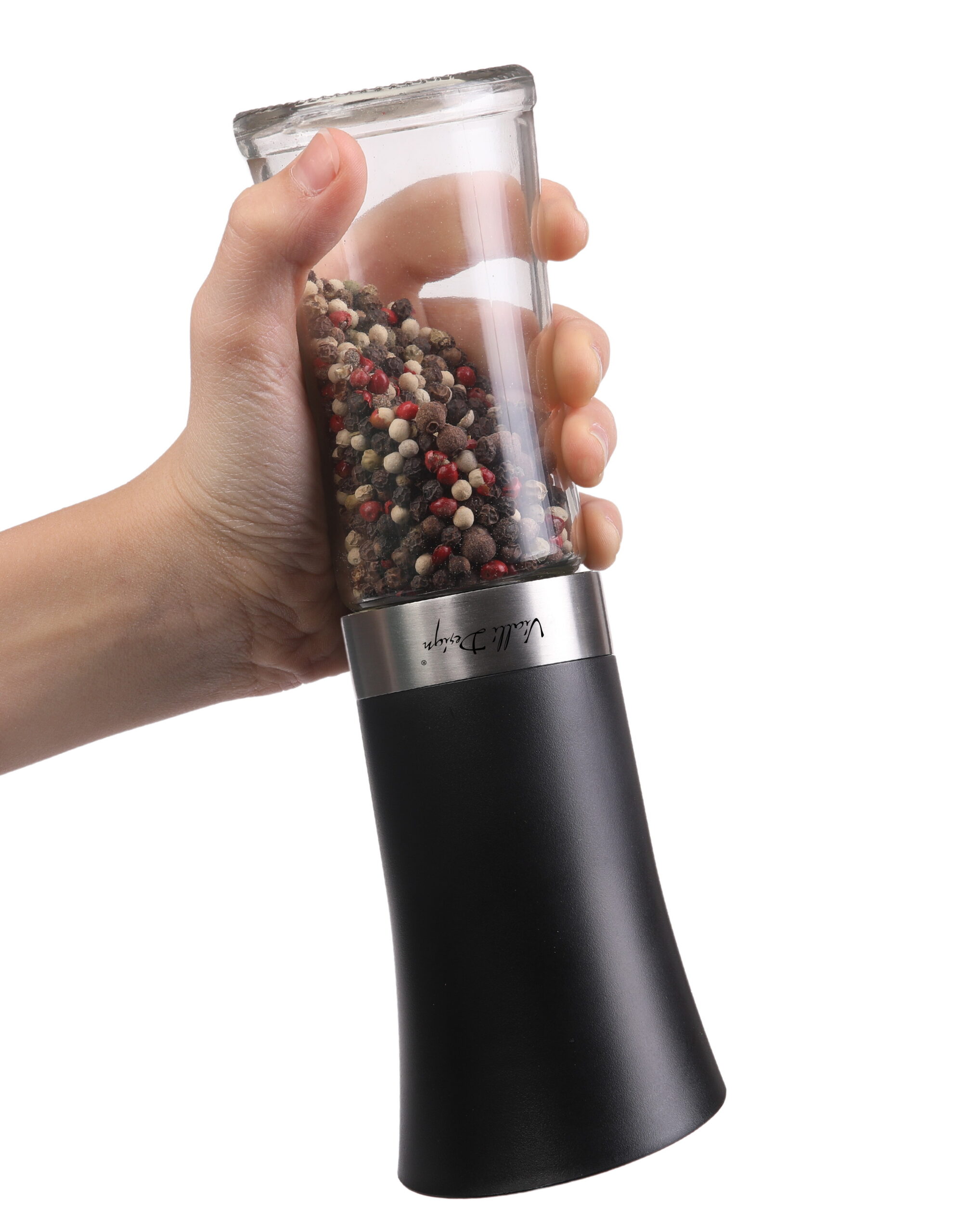 Elektriline gravitatsiooniline soola- ja pipraveski must LIVIO - Image 2