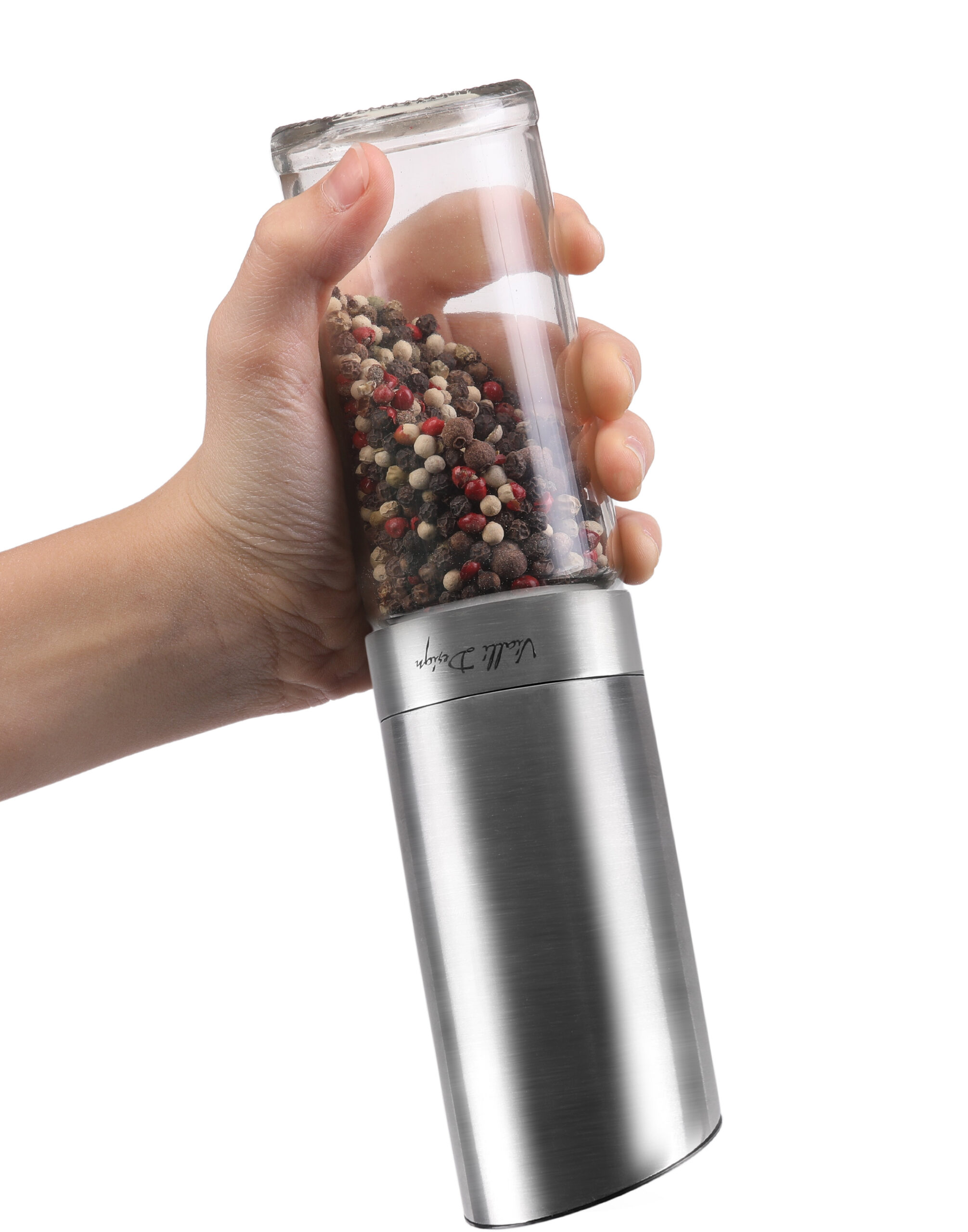 Grawitacyjny młynek do soli i pieprzu elektryczny stalowy mat SOHO 8869 - Image 5