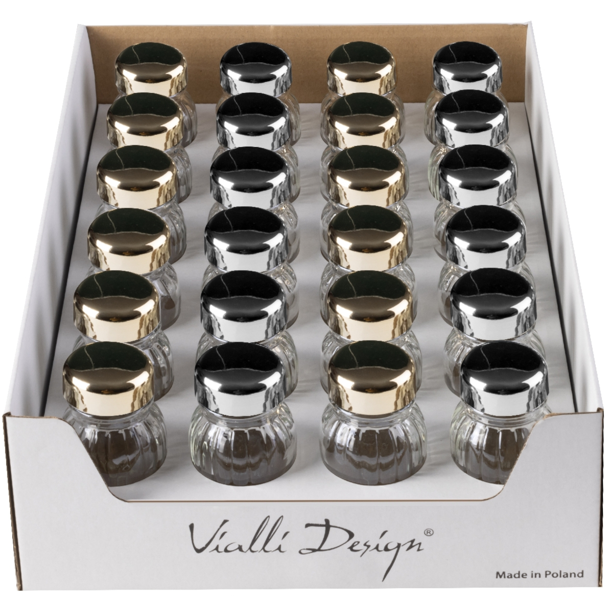 36a Vilagio vürtsipurkide vitriinid 12 kulda + 12 hõbedat - Image 1