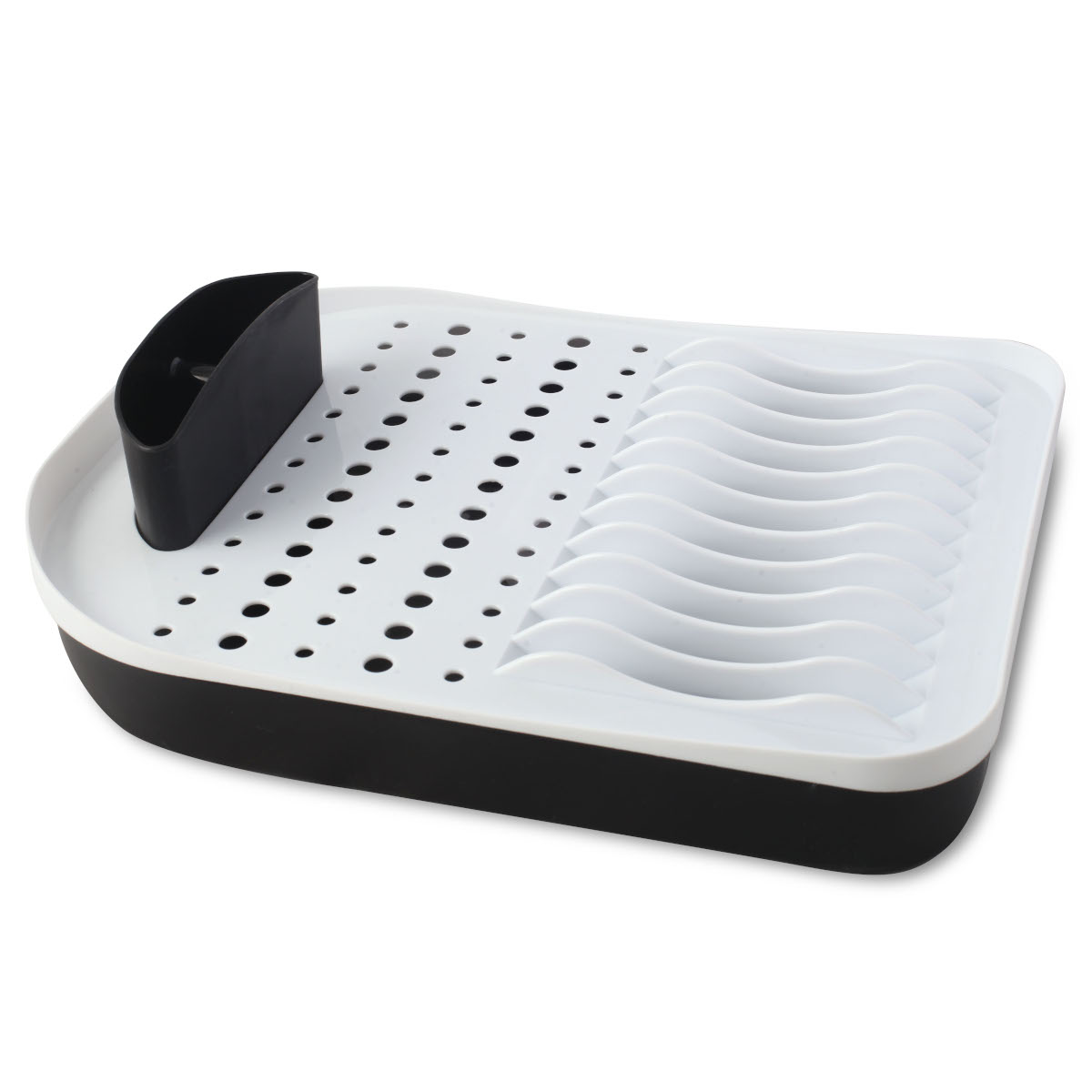 5901638724038_livio_dish_rack_white_black_2_ociekacz Livio nõudekuivatusrest must - Image 1
