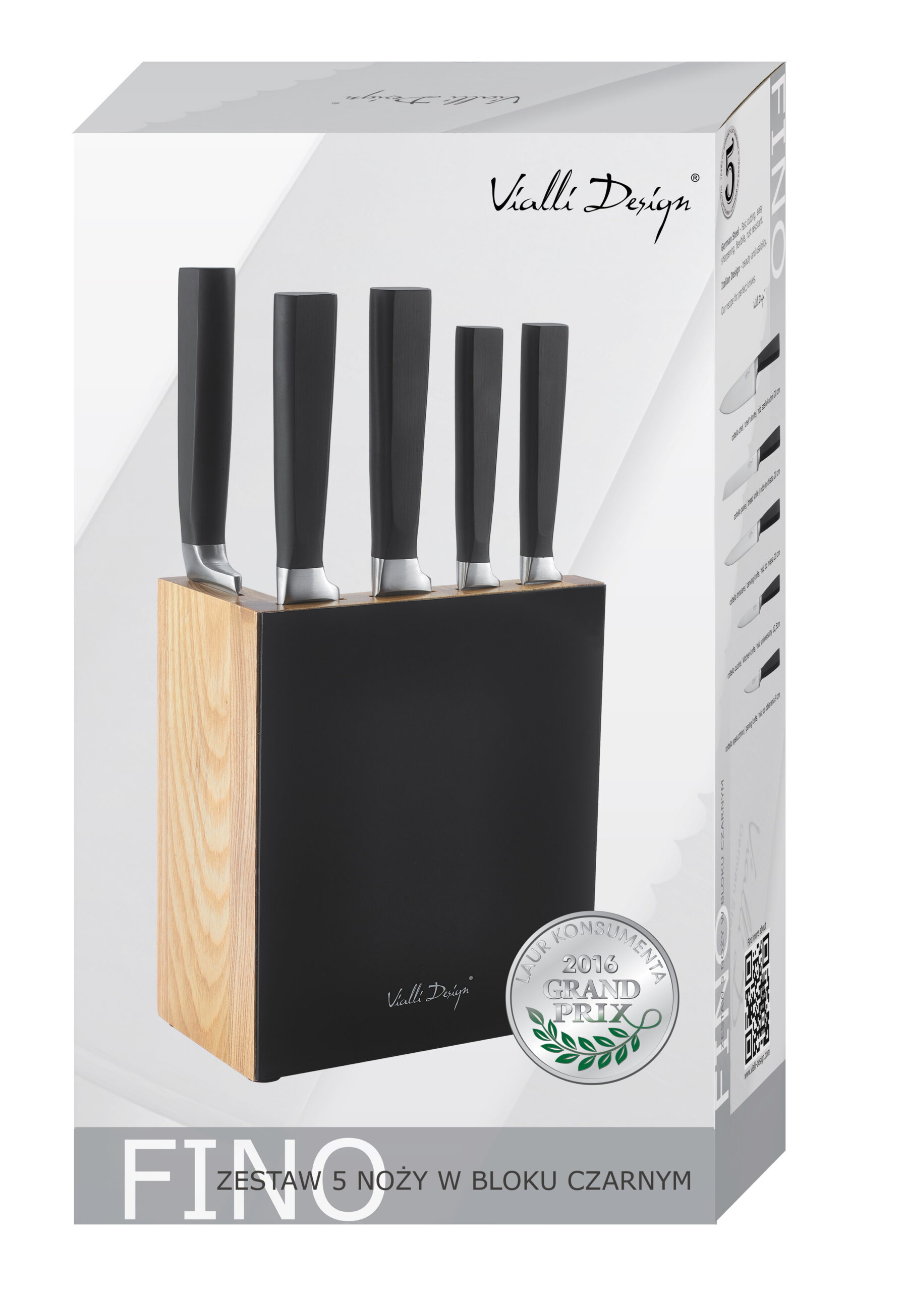 Sepistatud noa komplekt FINO must - Image 4