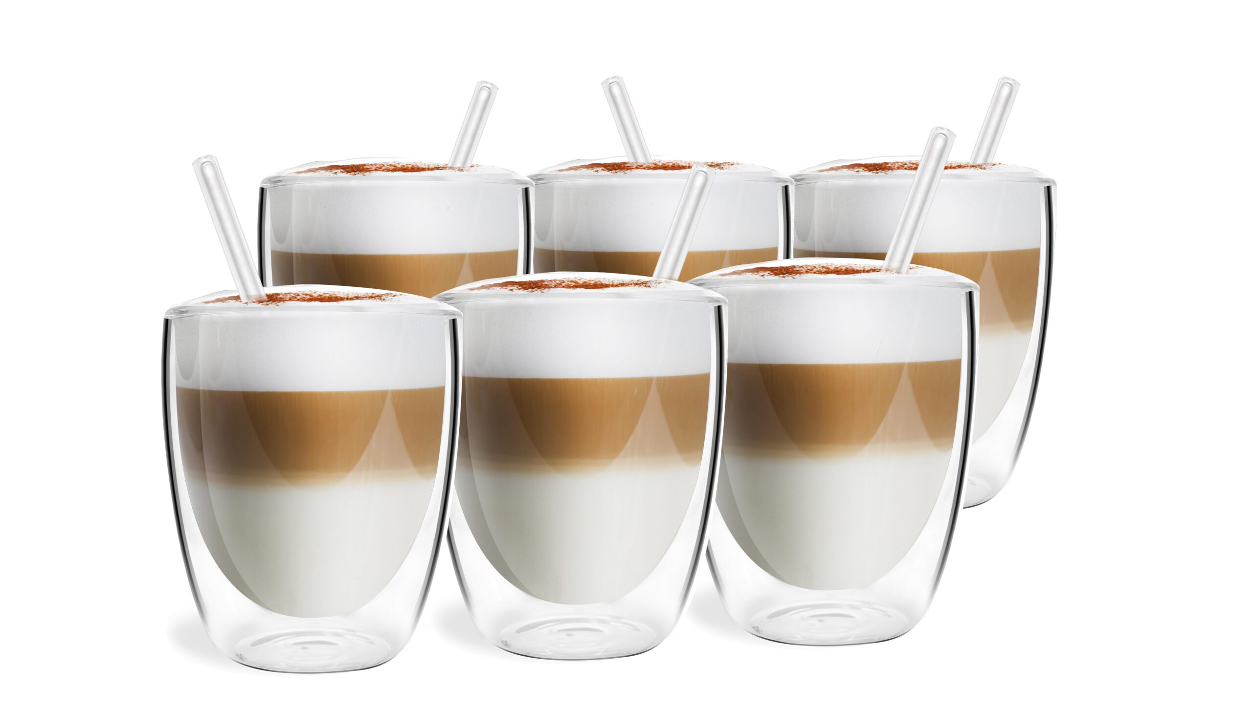 5901638726858_1_ 6 kahekordse seinaga klaasi komplekt 320ml koos kõrtega VITA - Image 1