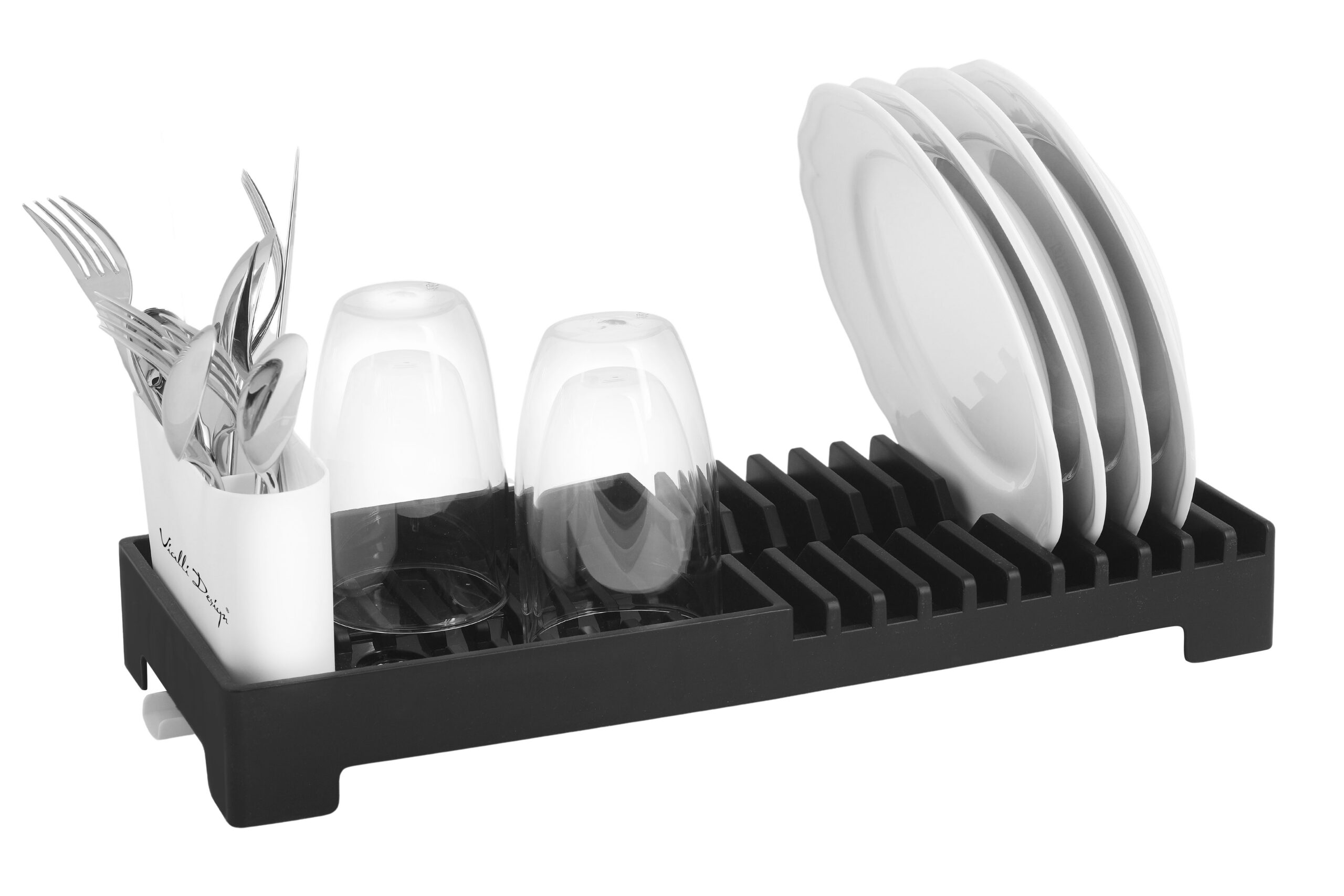 5901638728432_livio_duo_dish_rack_black_5_ Livio Duo nõudekuivatusrest must - Image 1