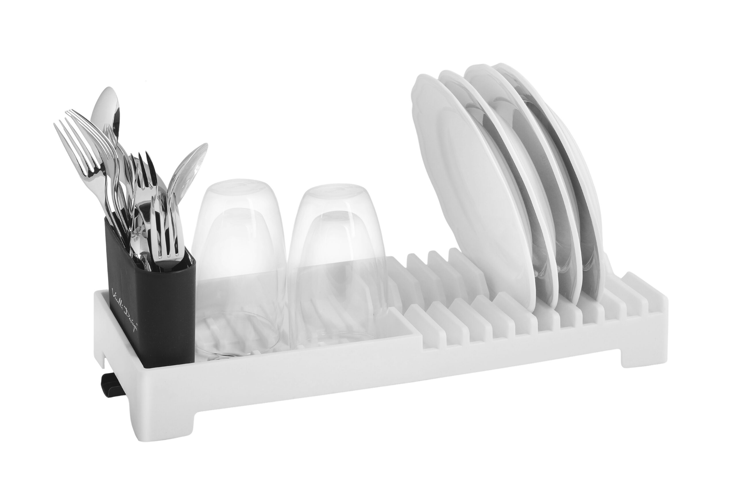 5901638728449_dish_rack_livio_duo_white_4_ Livio Duo nõudekuivatusrest valge - Image 1