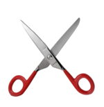 Majapidamiskäärid punased 15cm 6" - Pilt 2