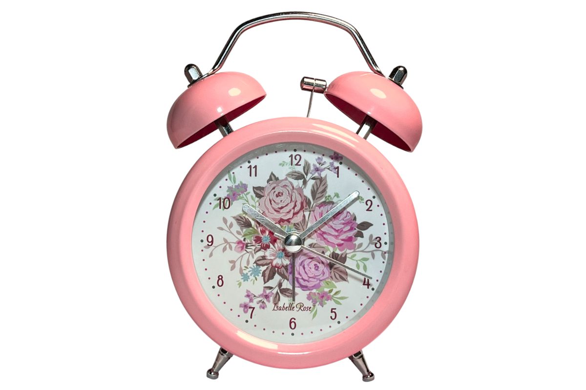 roosa retro äratuskell Äratuskell Flora - Image 1