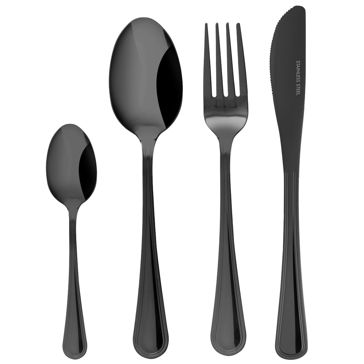 komplet_sztu_c_w_luce_black_24_sztuki_w_pude_ku_30589_5901638730589_1_ Luce 24-osaline söögiriistade komplekt 6 inimesele, must - Image 1