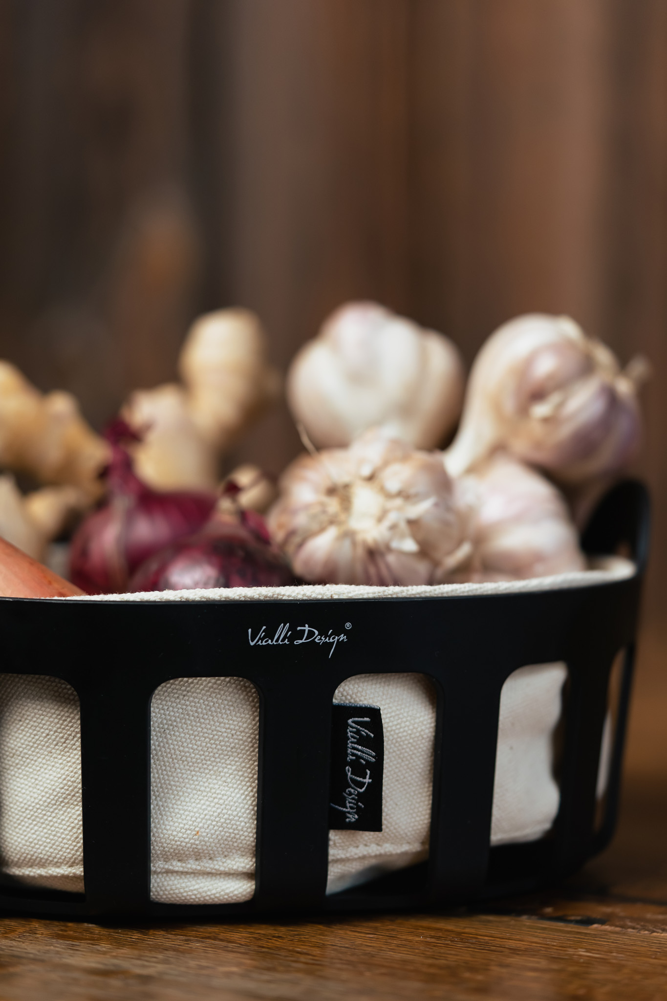 Leivakorv puuvillase sisuga Livio must - Image 7