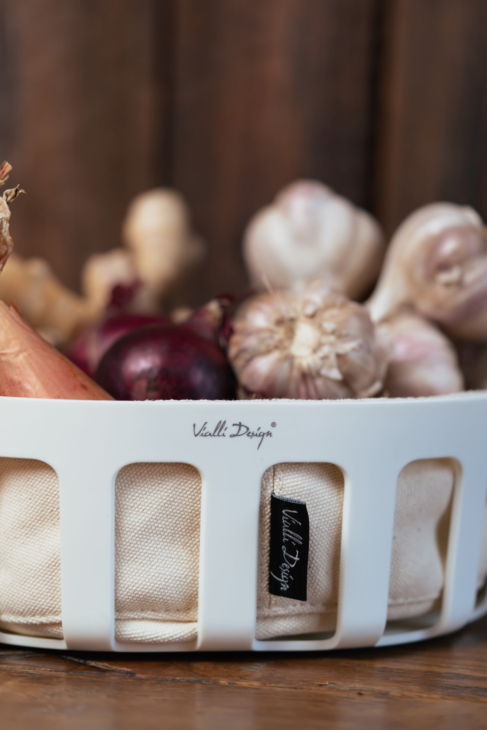 Leivakorv puuvillase sisuga Livio valge - Image 5