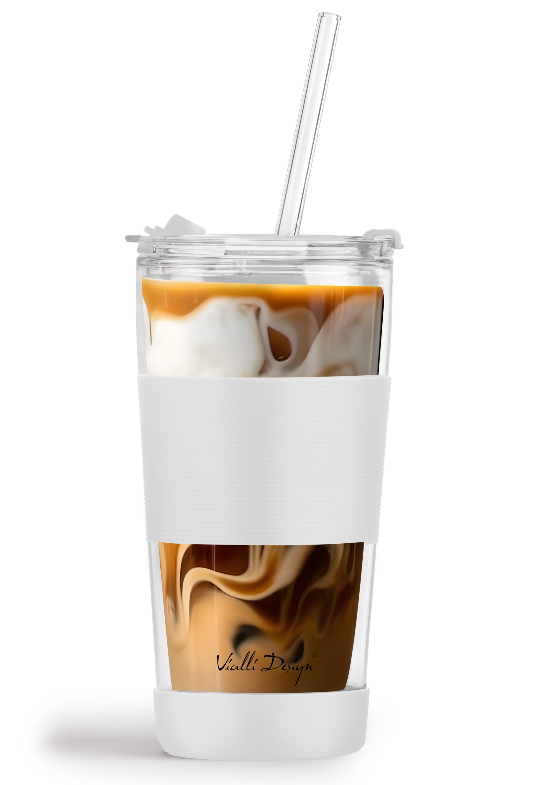 Klaasist termokruus kõrrega 600 ml valge Fuori - Image 7