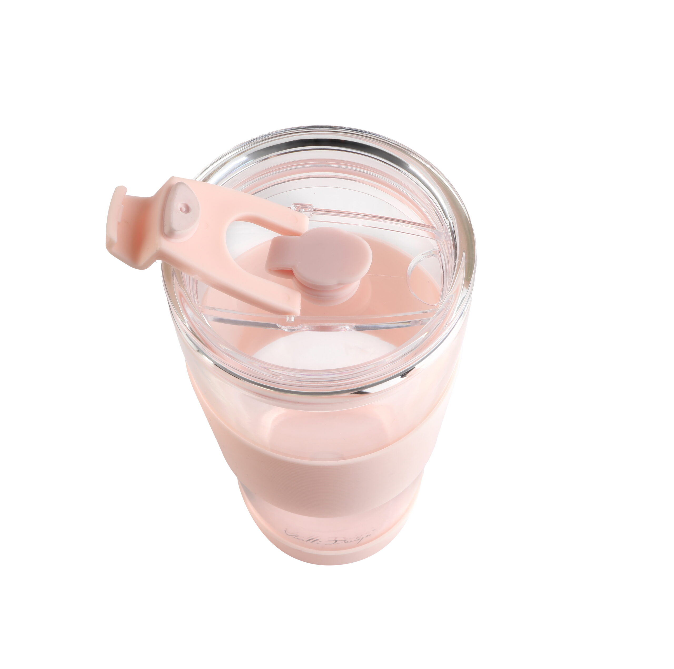 Klaasist termokruus kõrrega 600 ml roosa Fuori - Image 5