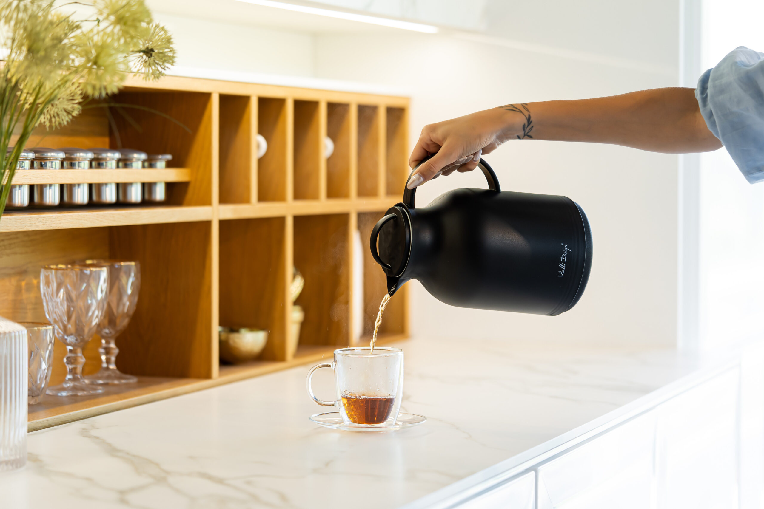 Termos klaasist sisuga 1L AMO must - Image 3