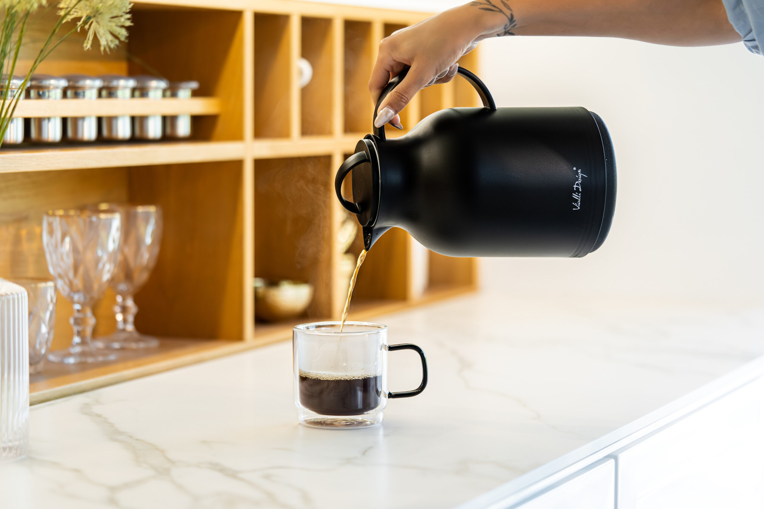 Termos klaasist sisuga 1L AMO must - Image 5