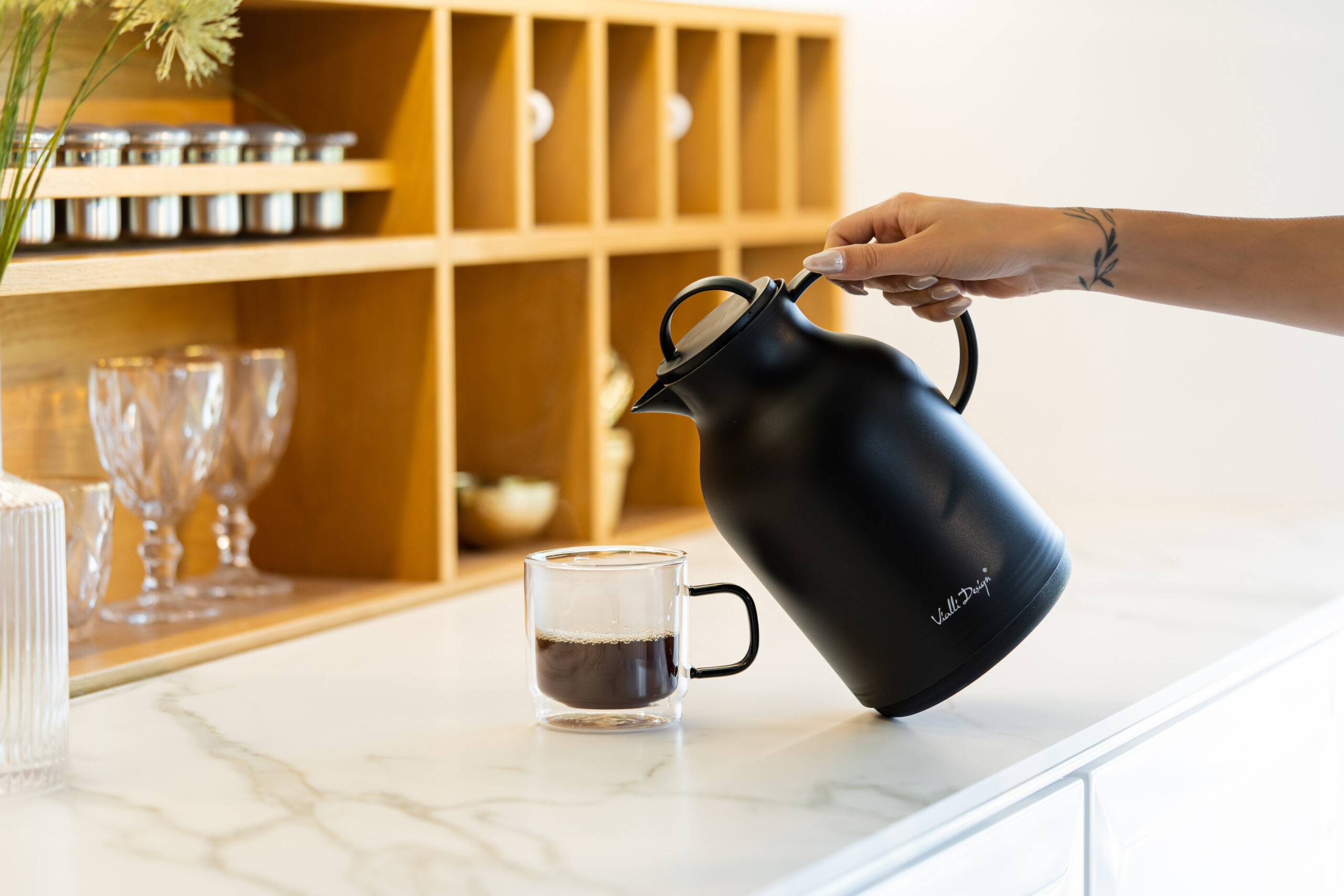 Termos klaasist sisuga 1L AMO must - Image 6