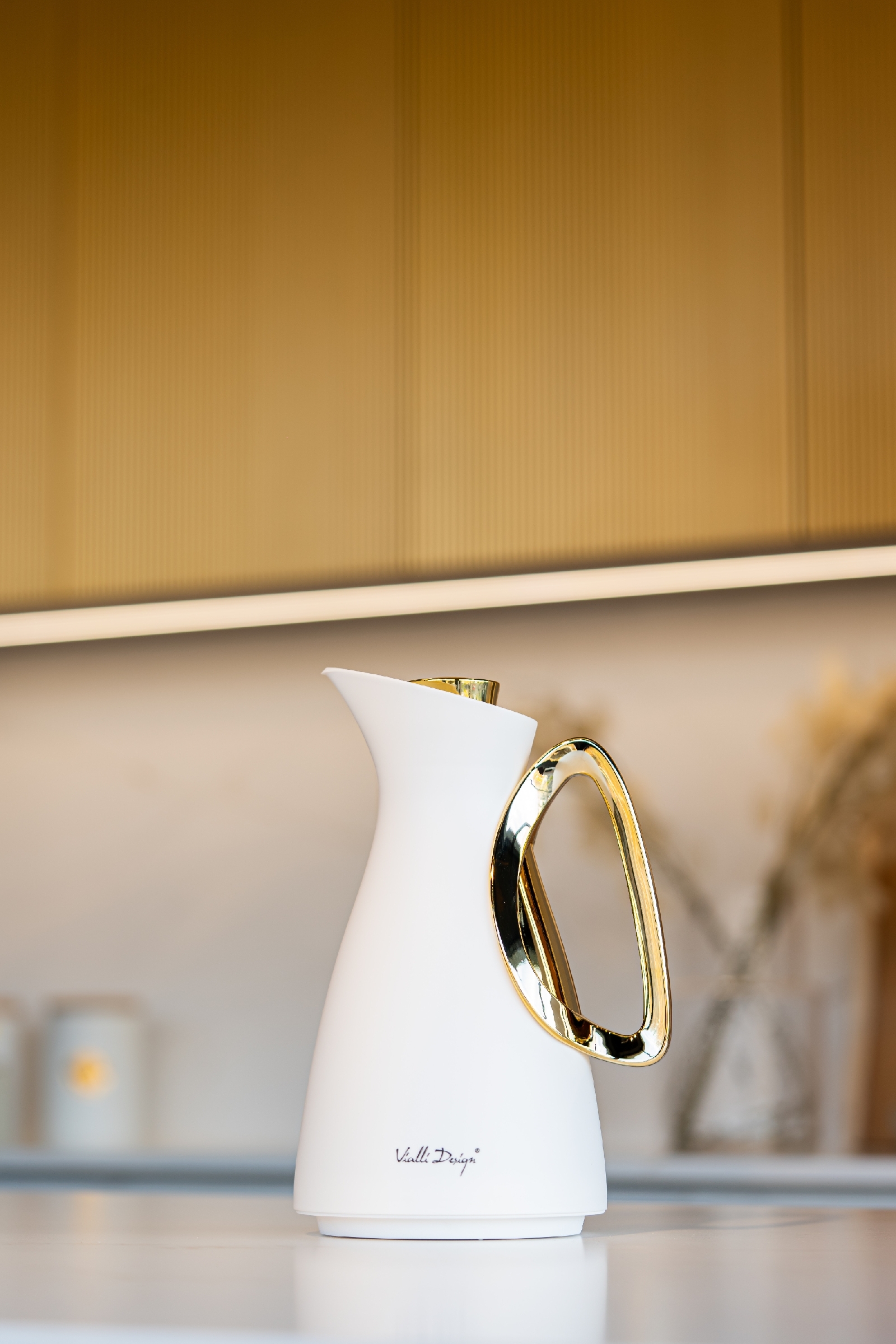 Alessia termos klaasist sisuga 1l valge-kuldne - Image 4