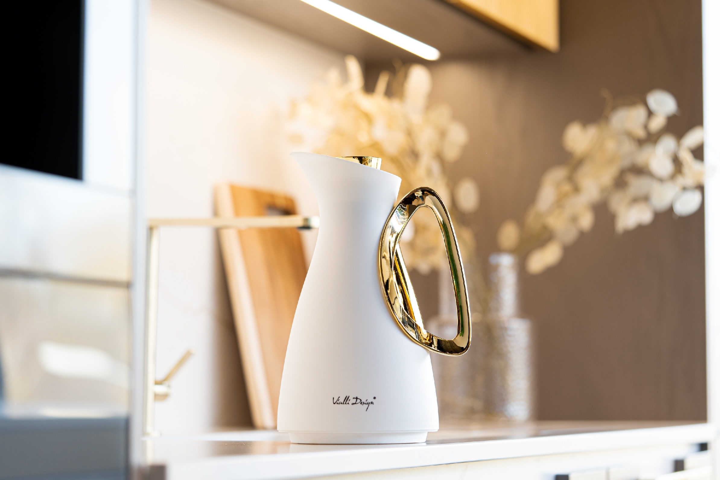 Alessia termos klaasist sisuga 1l valge-kuldne - Image 5