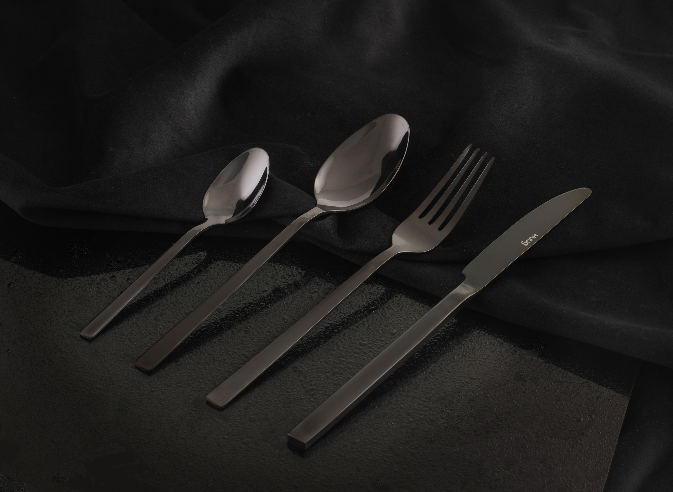 Piano läikiv must teelusikas - Image 2