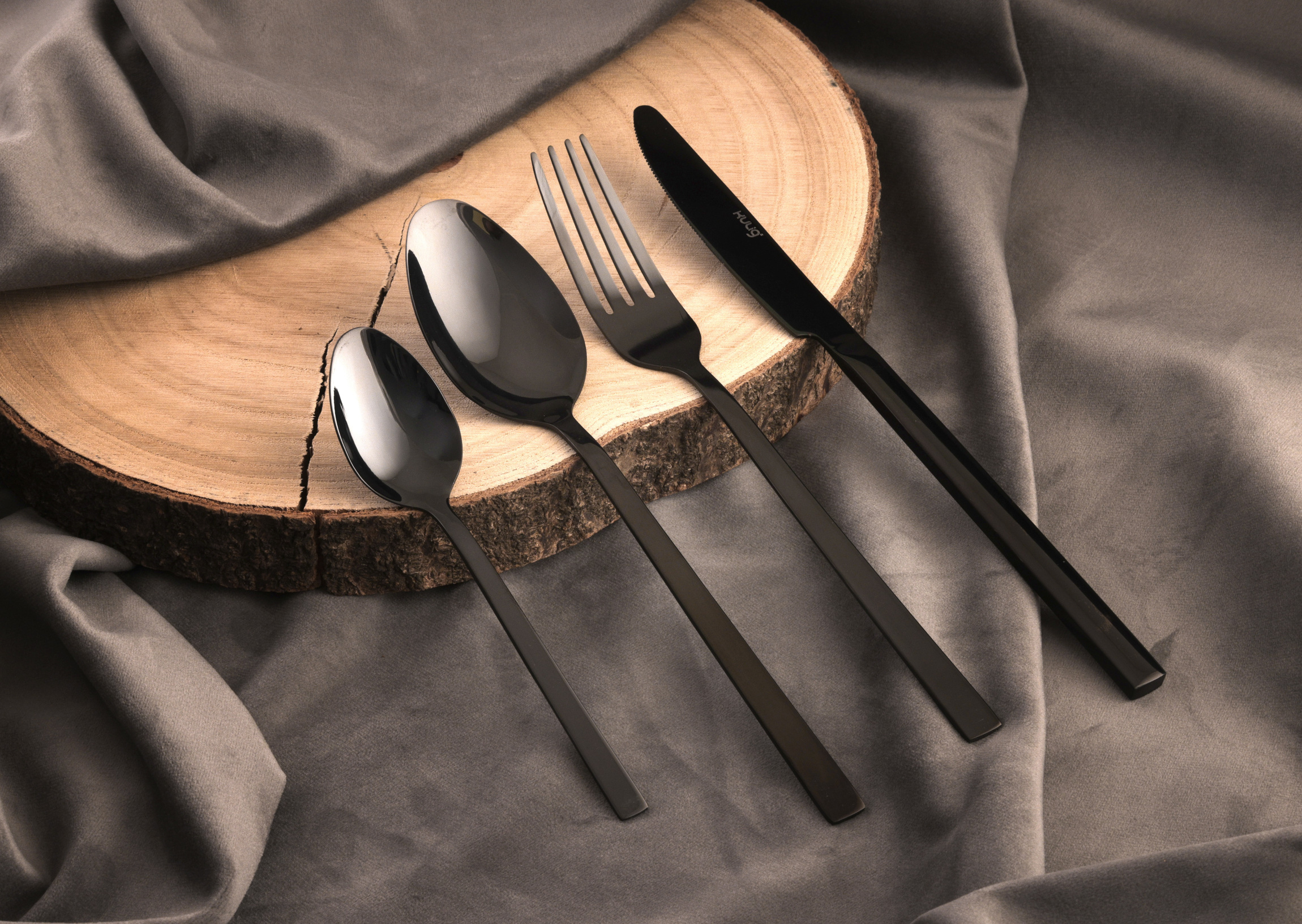 Piano läikiv must teelusikas - Image 3