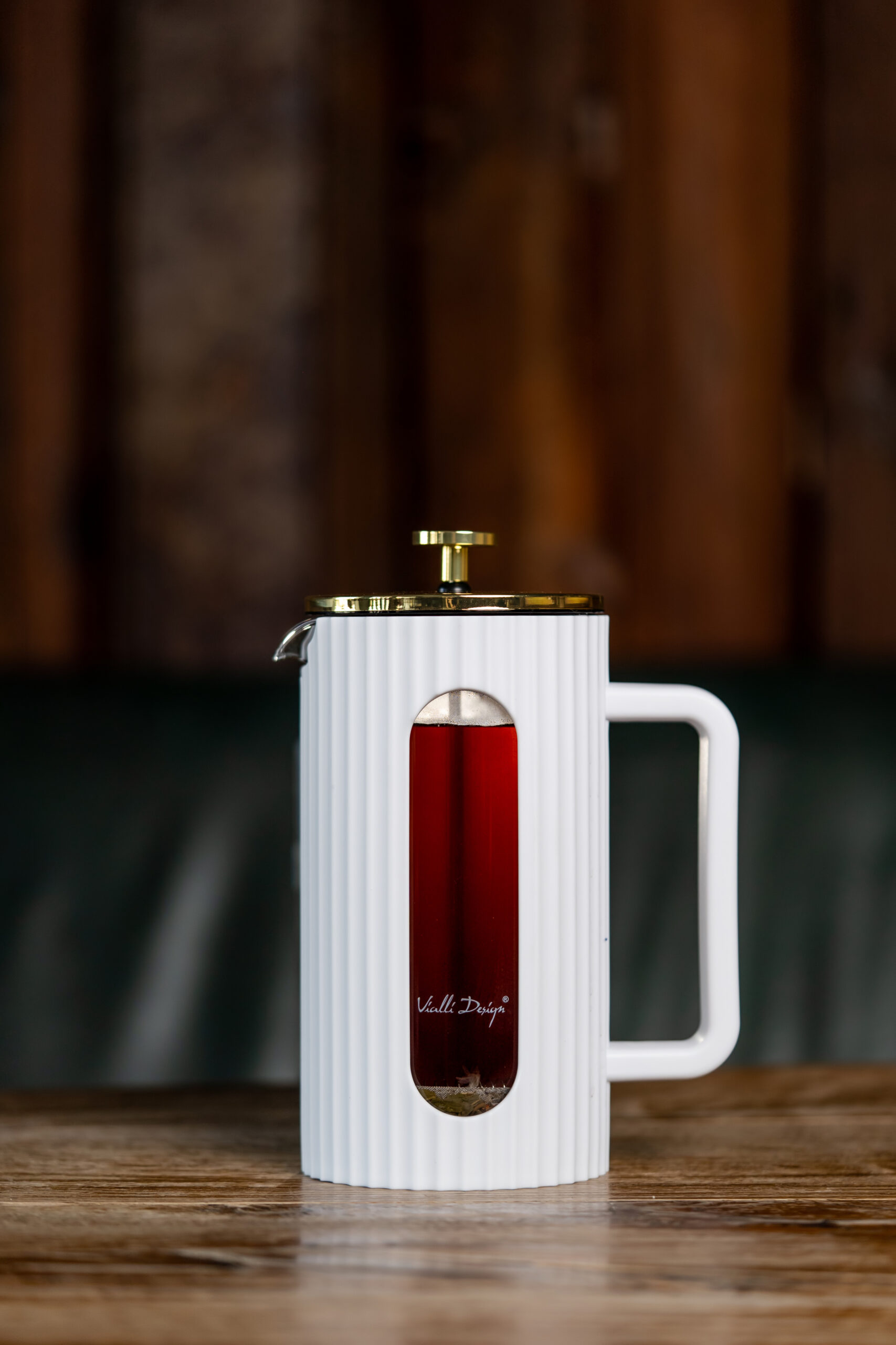 Kohvi- ja teekann 1000ml valge/kuldne Livio - Image 5