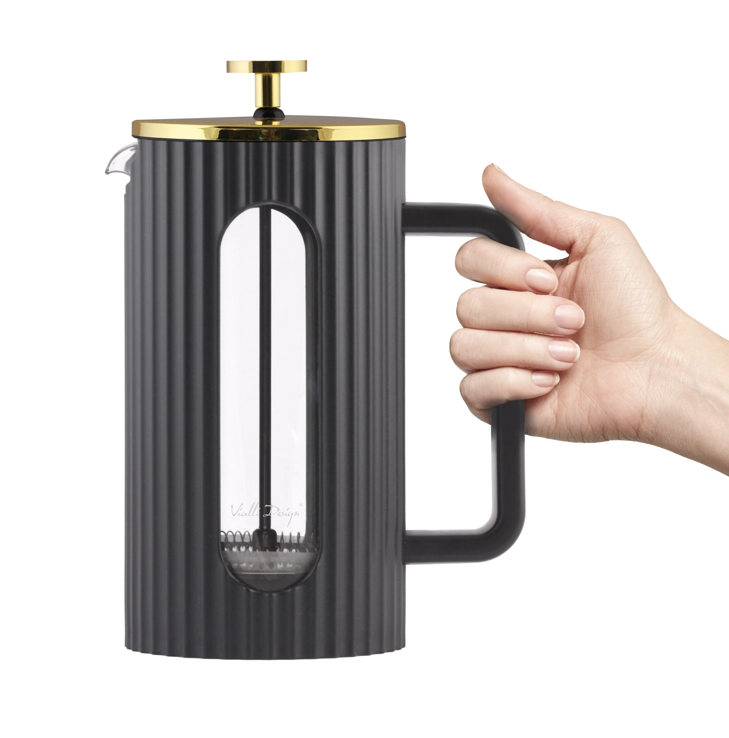 Kohvi- ja teekann 1000ml must/kuldne Livio - Image 7