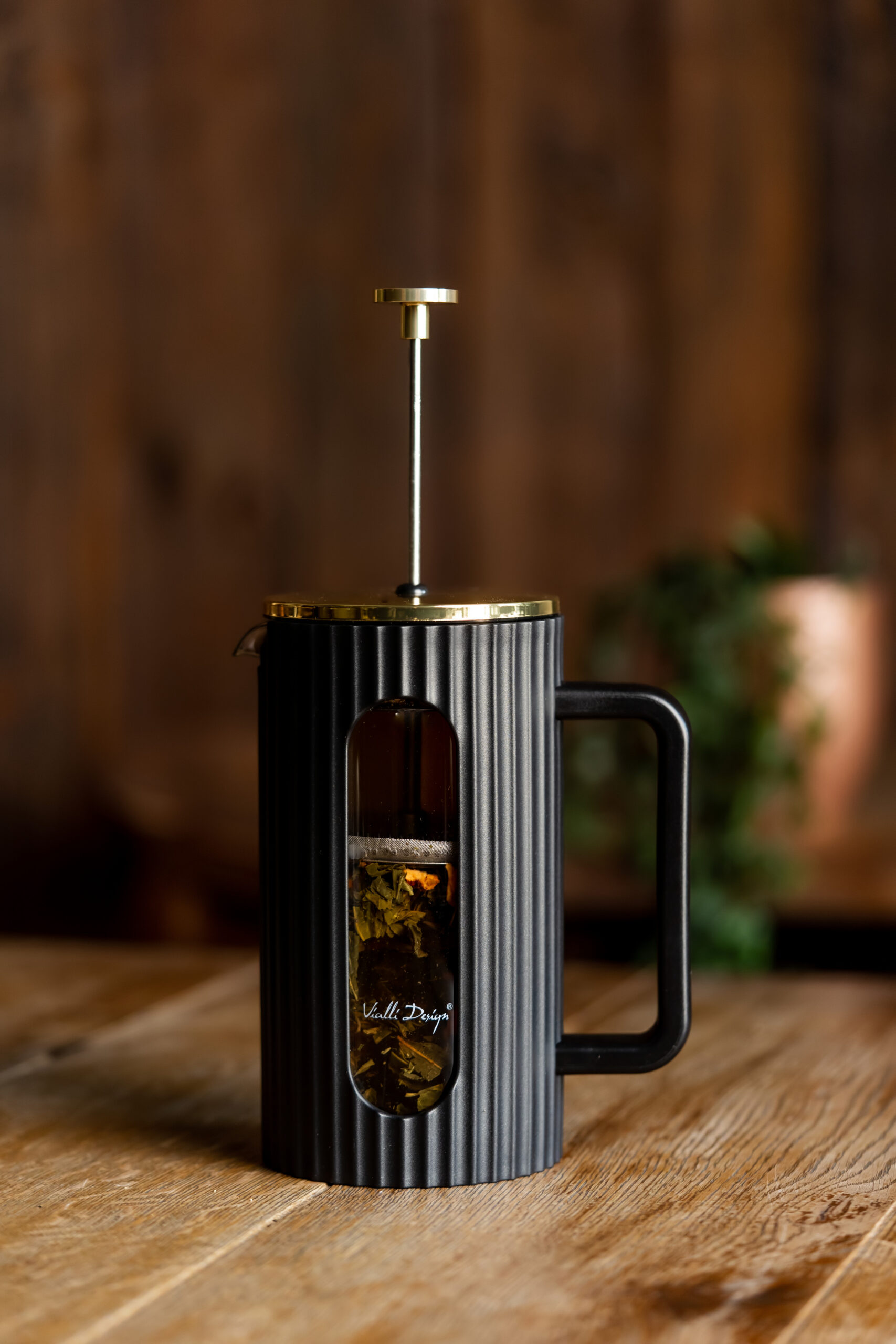 Kohvi- ja teekann 1000ml must/kuldne Livio - Image 4