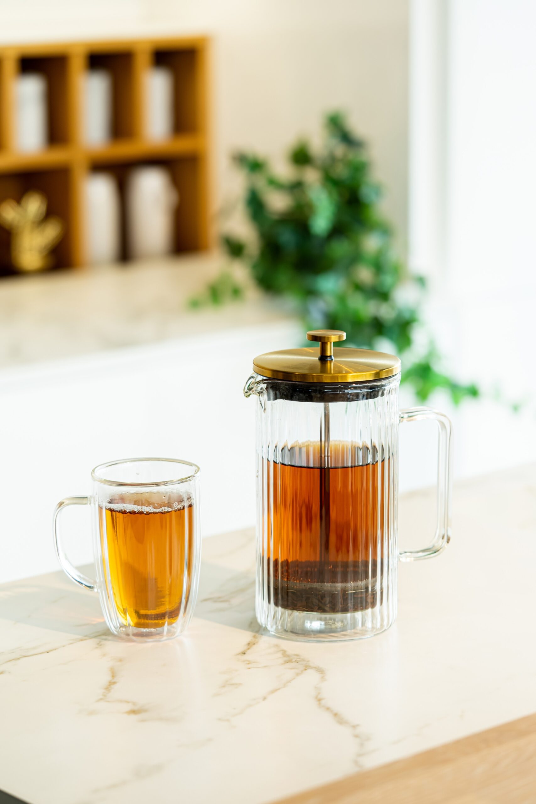 Topeltseinaga kohvi- ja teekann ml Tulip matt kuld - Image 7