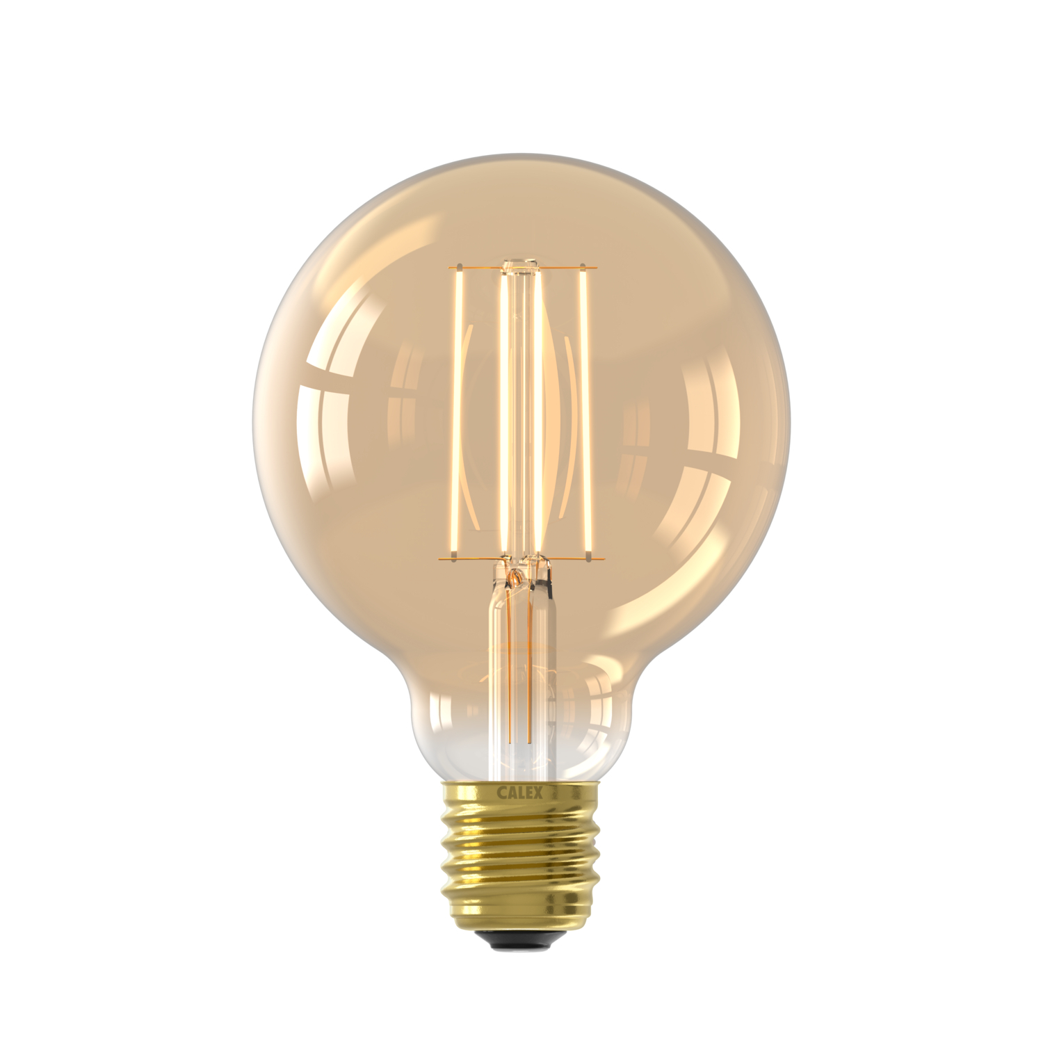 1101002800 LED Filament pallamp 220-240V 4.5W 470lm E27 G95 kuldne 2100K hämardatav (1101002800) - Image 1