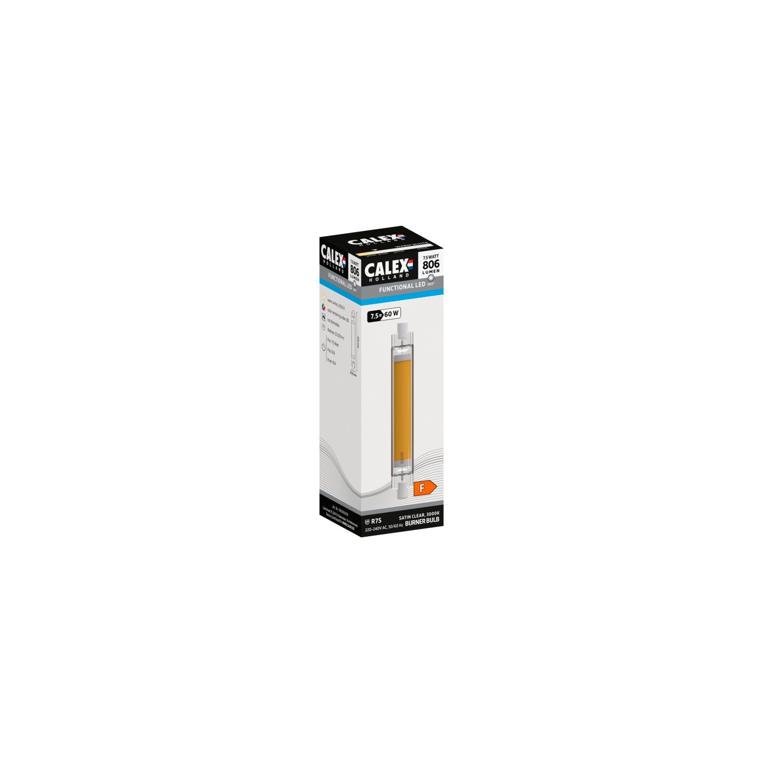 1901001000 R7S COB 118mm 220-240V 7.5W 806lm 3000K ei hämarda (1901001000) - Image 1