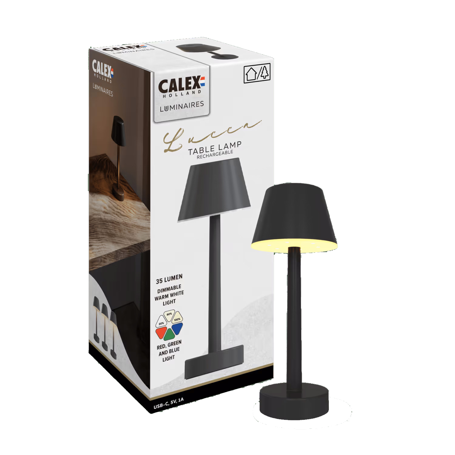 4301002300 Laualamp Lucca must IP54 (laetav) - Image 1