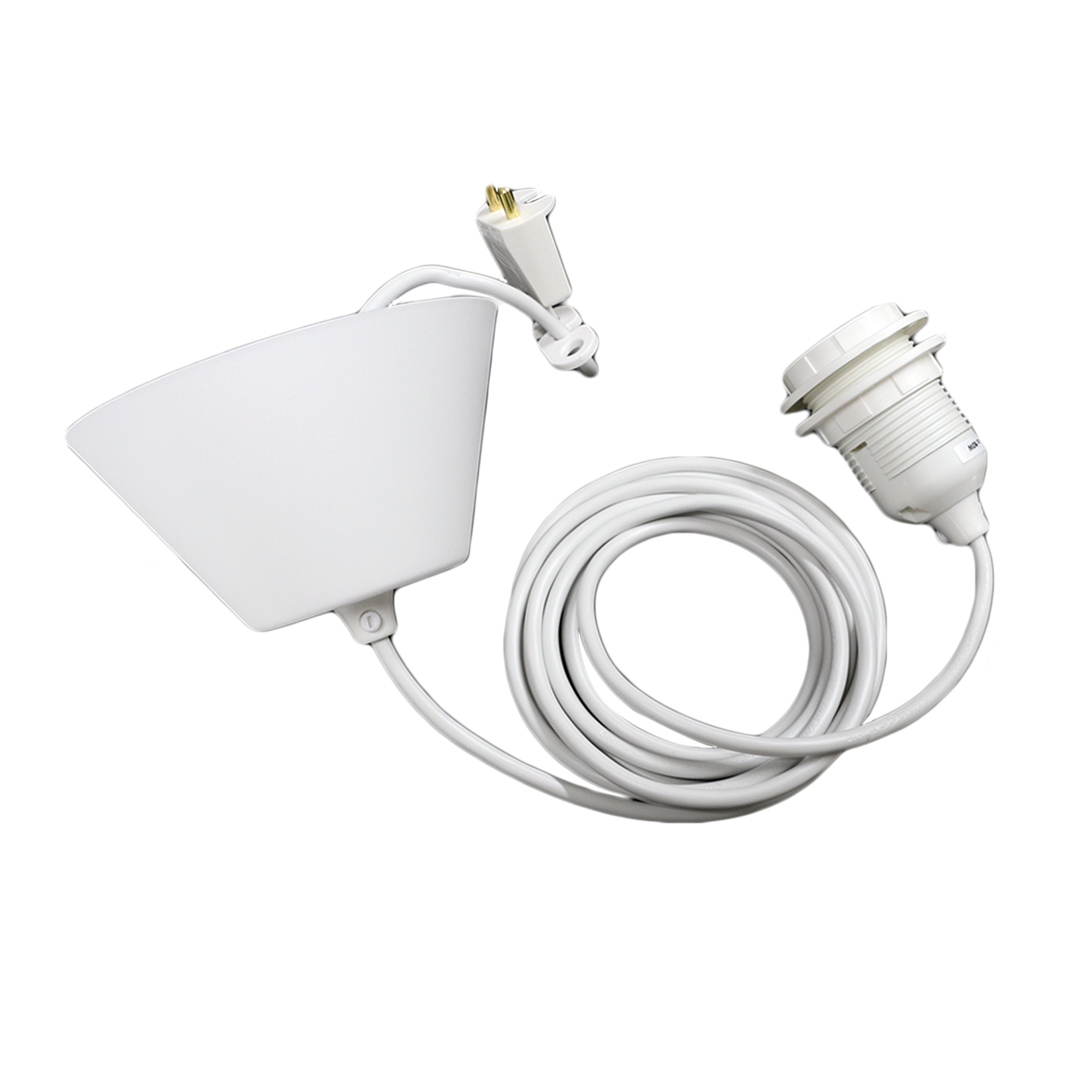 6430062567359 Juhtmekomplekt E27 valge 3m - Image 1