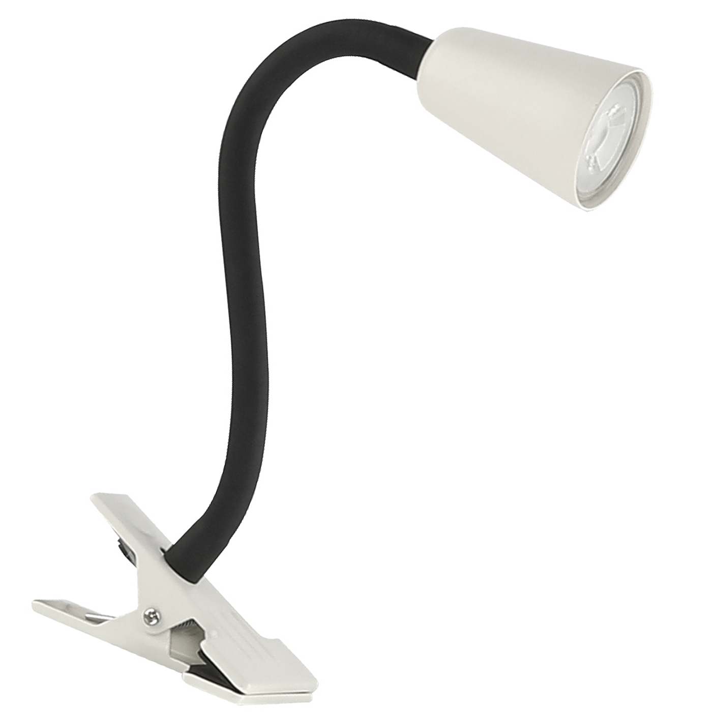 6430062568257 Perezi klambrilamp valge (must juhe) - Image 1