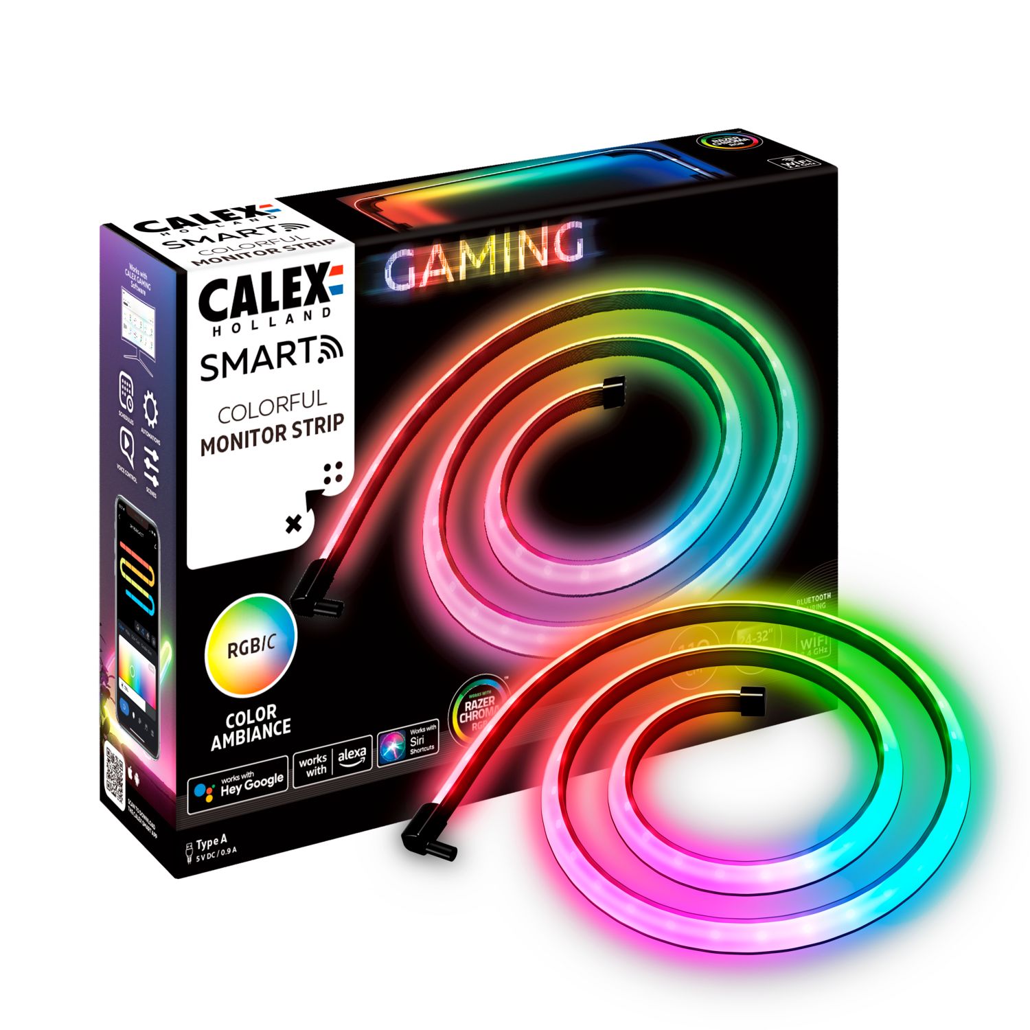 8712879162438 Mängimine - Nutika monitori valgusriba RGBIC USB A 110 cm - Image 1