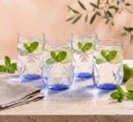 4-osaline komplekt: sinist põhjaga klaasi 450 ml Geo Fondo Blue - Pilt 3